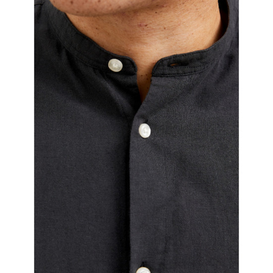 Μάο λινό μακρυμάνικο πουκάμισο