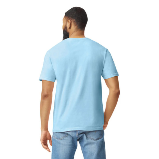Μονόχρωμο βαμβακερό t-shirt - Light Blue