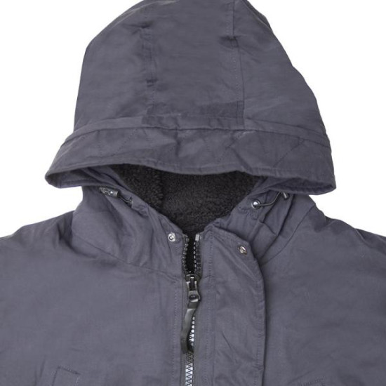 Parka με κουκούλα και επένδυση γούνας - Dark Blue