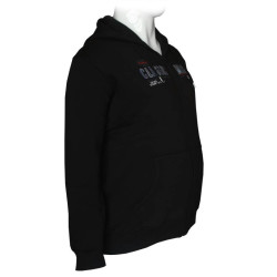 Zακέτα τρίκλωνη βαμβακερή με κέντημα κ στάμπα by Leo collection - Black Zακέτα τρίκλωνη βαμβακερή με κέντημα κ στάμπα by Leo collection - Black