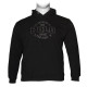 Hoodie φούτερ τρίκλωνη με κέντημα της Leo Collection - Black