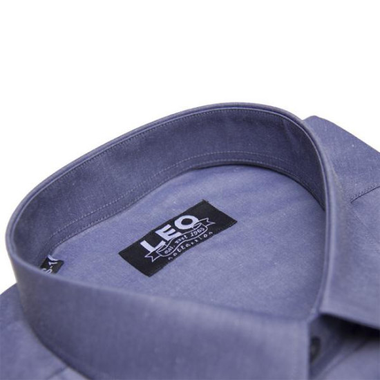 Πουκάμισο μονόχρωμο με μακρύ μανίκι - French Grey