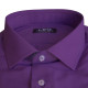 Πουκάμισο μονόχρωμο με μακρύ μανίκι - Dark Violet