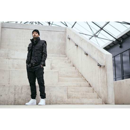 Γιλέκο δημοσιογραφικό καπαρτινέ με επένδυση - Coal Black