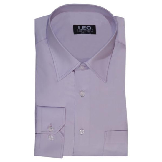 Πουκάμισο μονόχρωμο με μακρύ μανίκι - ΛΙΛΑ