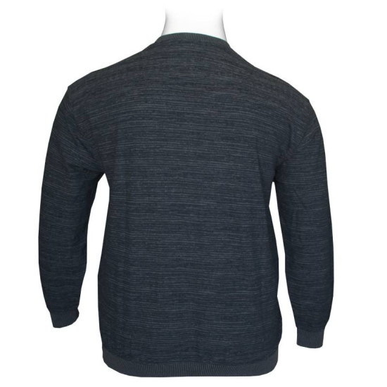 Βαμβακερή jacquard demi-saison μπλούζα της Leo Collection - Dark Blue