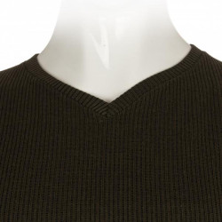 Πλεκτή μπλούζα βε μονόχρωμη - Dark Olive Green