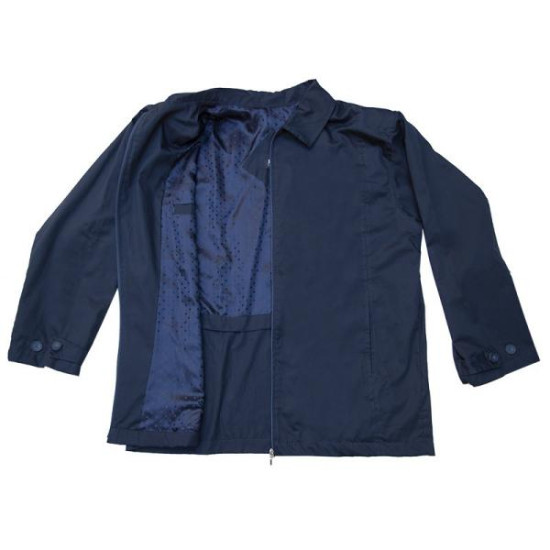 Ανοιξιάτικο καπαρτινέ μπουφάν με ίσιο τελείωμα - Dark Blue