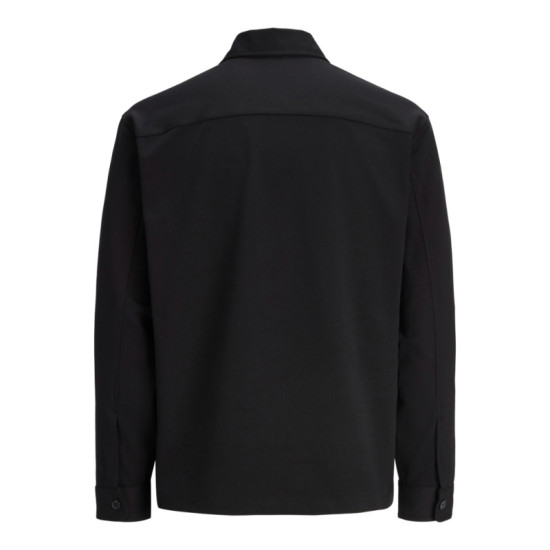 Ελαστική πουκαμίσα William Sweat Overshirt,της Jack&Jones - Black Ελαστική πουκαμίσα William Sweat Overshirt,της Jack&Jones - Black