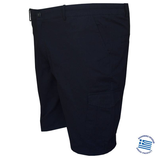 Βερμούδα ελαστική cargo με λάστιχο στο πλάι by L.T.G collection - Dark Blue