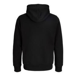 Ζακέτα φούτερ Buster Sweat Zip Hood με μεταξοτυπία,by Jack & Jones +Fit - Black Ζακέτα φούτερ Buster Sweat Zip Hood με μεταξοτυπία,by Jack & Jones +Fit - Black
