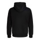 Ζακέτα φούτερ Buster Sweat Zip Hood με μεταξοτυπία,by Jack & Jones +Fit - Black Ζακέτα φούτερ Buster Sweat Zip Hood με μεταξοτυπία,by Jack & Jones +Fit - Black