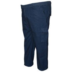Ελαστική cargo jean παντελόνα demi season,by LTG - BLUEBLACK