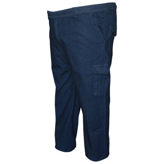 Ελαστική cargo jean παντελόνα demi season,by LTG - BLUEBLACK