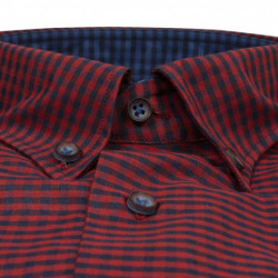 Πουκάμισο καρό γαλλικής ραφής 