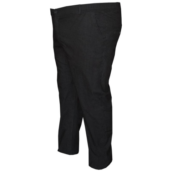 Ελαστική παντελόνα denim look,Demi saison με λάστιχο στο πλάι - Black