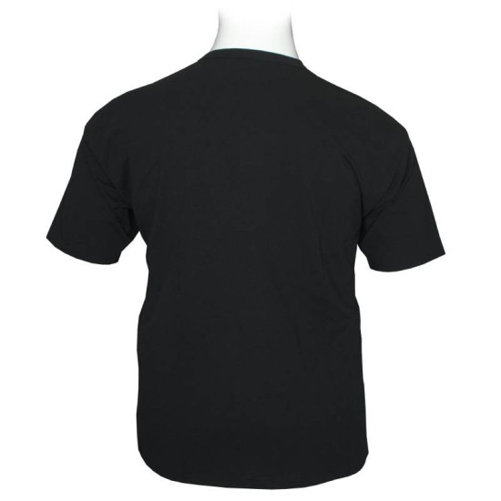 Βαμβακερό μακό μπλουζάκι button ve - Black Rock