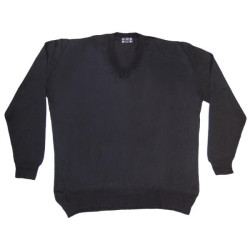 Πλεκτή μπλούζα βε μονόχρωμη - ΜΑΥΡΟ