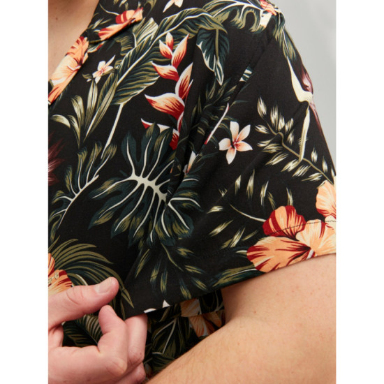 Jeff Resort Floral Shirt by Jack & Jones - Black