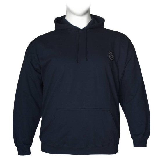 Hoodie φούτερ μονόχρωμο με patch στο στήθος - Sport Dark Navy