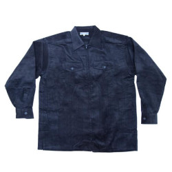 Πουκαμίσα κοτλέ με φερμουάρ - ΜΠΛΕ