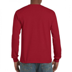 Μακρυμάνικο μακό μπλουζάκι Ultra Cotton,με ελαστικό ριπ στο μανίκι - Cardinal red