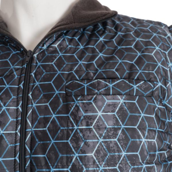 Γιλέκο καπιτονέ αντιανεμικό με στάμπα - Grey /Blue sax