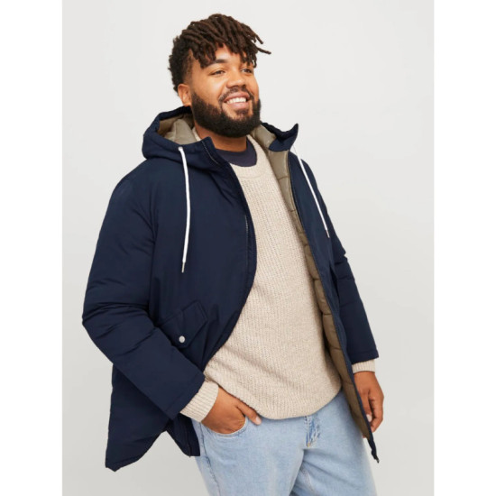 Jack & Jones Loop Parka Jacket - Navy Blazer