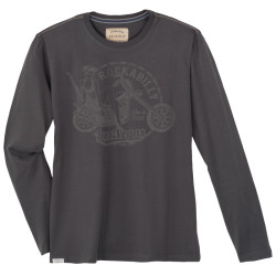 King size μακό pennie μακρυμάνικη μπλούζα Rockabilly ,της Redfield - Vintage Grey