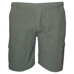 Βαμβακερή βερμούδα τύπου cargo με λάστιχο στη μέση - Khaki