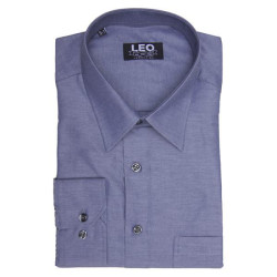 Πουκάμισο μονόχρωμο με μακρύ μανίκι - French Grey