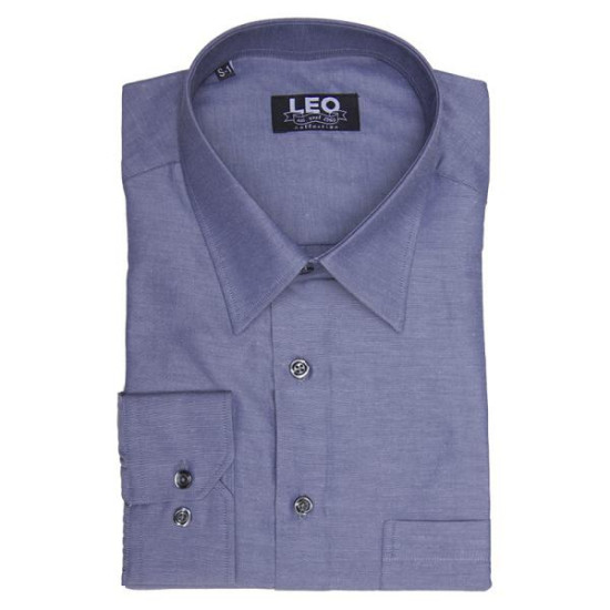 Πουκάμισο μονόχρωμο με μακρύ μανίκι - French Grey