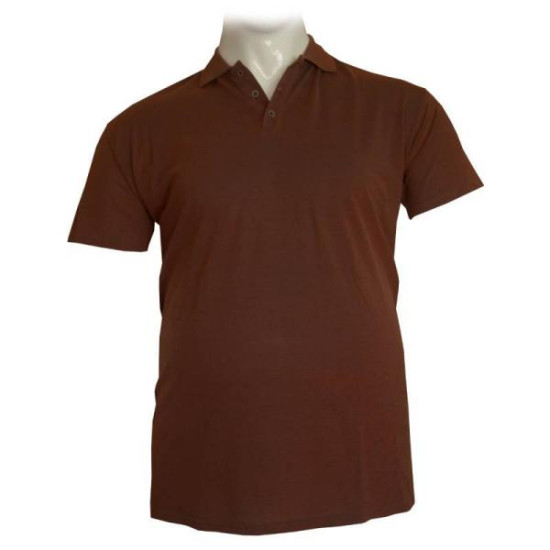 Polo πικέ κοντομάνικο μονόχρωμο - Dark Tan