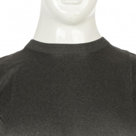 Πλεκτη μπλουζα μονοχρωμη με λαιμοκοψη - ΓΚΡΙ