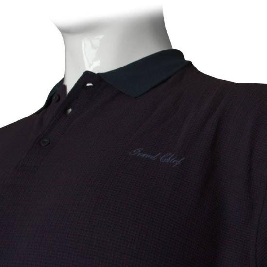 Βαμβακερή μπλούζα Polo wool feel με κέντημα στο στήθος - Twilight Purple