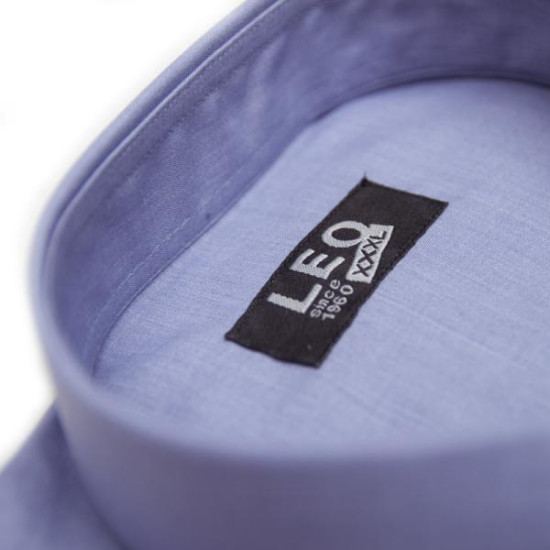 Πουκάμισο μονόχρωμο με μακρύ μανίκι - Echo Blue