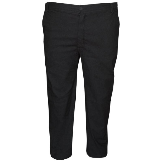 Ελαστική παντελόνα denim look,Demi saison με λάστιχο στο πλάι - Black