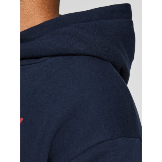 Hoodie φούτερ με μεταξοτυπία Jack & Jones +Fit - Navy Blazer Hoodie φούτερ με μεταξοτυπία Jack & Jones +Fit - Navy Blazer