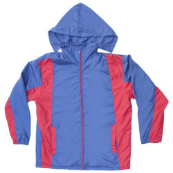 Αντιανεμικό jacket με λεπτή επένδυση και κουκούλα - Indigo/Red
