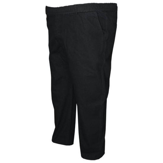 Ελαστική straight cut chino jean παντελόνα, by LTG - Black