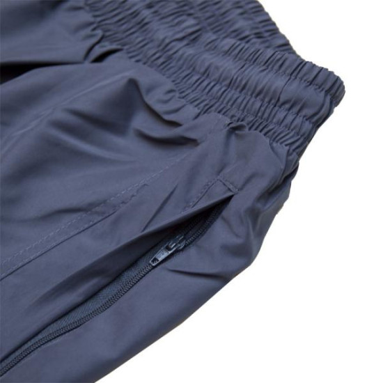 Μαγιό βερμούδα τριών τετάρτων με ρίγα και κεντητές λεπτομέρειες - ΓΚΡΙ ΣΚΟΥΡΟ