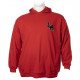Hoodie φούτερ kingsize με κεντητές λεπτομέρειες - Red