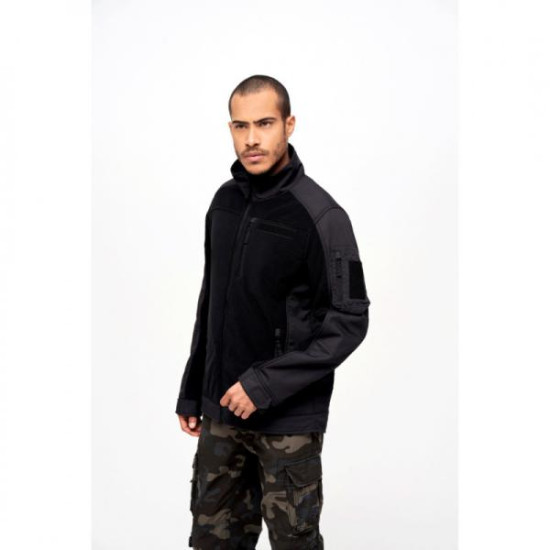 Demi-Saison Fleece Jacket Ripstop  By Brandit - Black