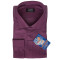 Πουκάμισο Petite Oxford μακρυμάνικο με γιακά τύπου Rex, της Leo Collection - East Side Violet