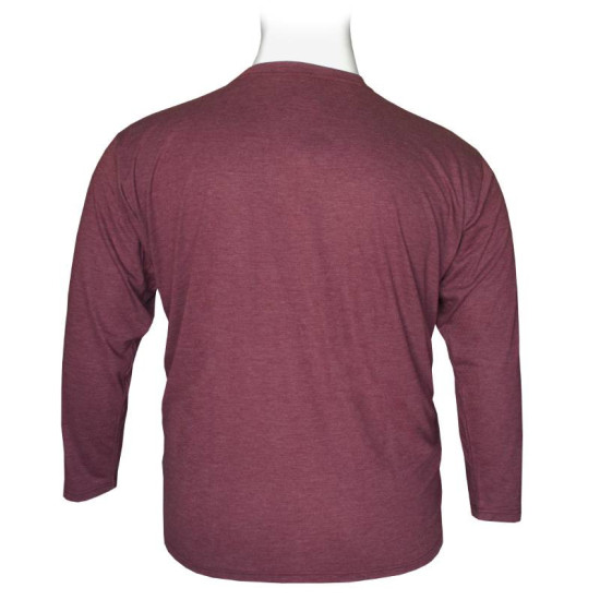 Μπλούζα μακό μονόχρωμη μακρυμάνικη - Ruby Wine