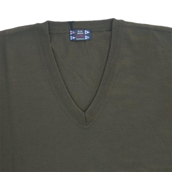 Πλεκτή μπλούζα βε μονόχρωμη - ΧΑΚΙ