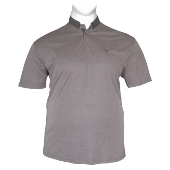 Polo pique μονόχρωμο με σχέδιο στο γιακά - Sand