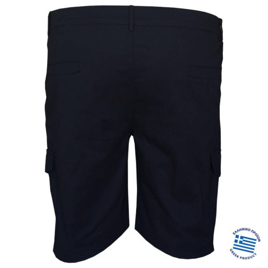 Βερμούδα ελαστική cargo με λάστιχο στο πλάι by L.T.G collection - Dark Blue