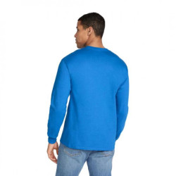 Μακρυμάνικο μακό μπλουζάκι Ultra Cotton,με ελαστικό ριπ στο μανίκι - Royal Blue