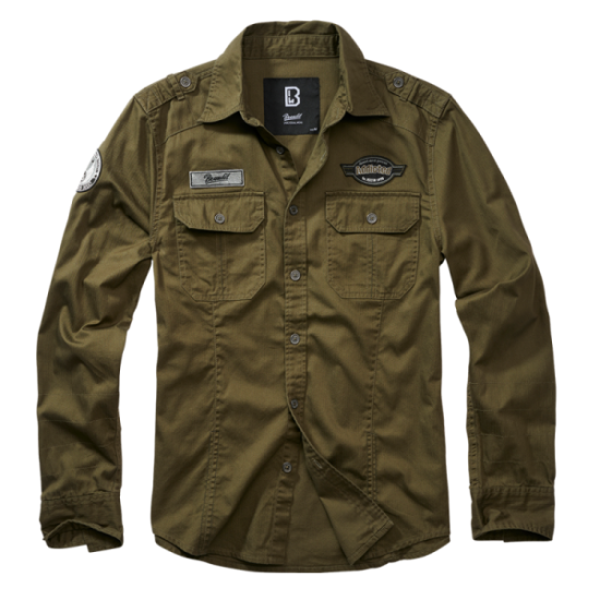Luis vintage shirt by Brandit - Dark Olive Green